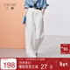 三彩2025冬季新款防透小白褲系列牛仔褲高腰寬松香蕉褲鐮刀褲M(mǎn)