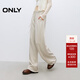 ONLY2024冬季新款舒適莫代爾抽繩寬松闊腿長(cháng)褲休閑褲女|125114030 A44銀樺灰色 S S標準褲長(cháng)