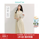 茵曼（INMAN）【商場(chǎng)同款】新中式盤(pán)扣連衣裙2025春秋季女裝新品七分袖裙子 杏色 S