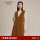 歌莉婭Gloria/歌莉婭   100支全羊毛背心裙  11CL4K220 86Y咖啡色 M
