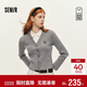 森馬（Semir）商場(chǎng)同款|森柔針織開(kāi)衫女冬季襯衫領(lǐng)假兩件2025毛衫101725107022