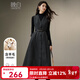 晚白【新品】老錢(qián)靜奢風(fēng)綿羊毛背心裙冬款高級感收腰無(wú)袖連衣裙 深灰色 M