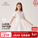 英氏（YEEHOO）女童連衣裙兒童裙子夏季時(shí)尚淑女學(xué)院風(fēng)POLO裙夏裝新款中大童裝 筑夢(mèng)樂(lè )園淡粉 【5A抑菌】 150
