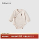 babylove新生兒包屁衣春秋款純棉嬰兒衣服三角哈衣彩棉寶寶爬服家居服