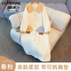 康帕美孕婦待產(chǎn)睡裙產(chǎn)婦進(jìn)產(chǎn)房空氣棉哺乳睡衣產(chǎn)后喂奶純棉月子服春秋款 91蘑菇【贈發(fā)帶 帶可拆卸胸墊】 XL【建議115-140斤】