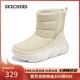 斯凱奇（Skechers）女靴2025新款秋冬季中筒靴加絨保暖雪地靴戶(hù)外休閑靴168065
