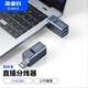 奧?？疲∣RICO)USB擴展塢分線(xiàn)器MINI迷你HUB一拖三拓展塢轉接頭筆記本直插式集線(xiàn)器USB多接口灰