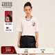 Teenie Weenie小熊短袖T恤女2025年春夏新款刺繡學(xué)院風(fēng)短袖打底衫上衣 象牙白 M 165