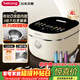 貝蔥日本純鈦電飯煲0涂層低糖電飯鍋4升家用3-4-5人多功能IH電磁加熱快速煮飯鍋智能預約不粘鍋煮粥鍋 米白色 4L 【99%純鈦內膽+304上蓋】IH速熱