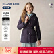 E·LAND KIDS【三防】童裝2025年冬季新品女童連帽羽絨服韓版潮 EKJDF4T21ENavy藏青色/59 160