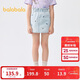 巴拉巴拉童裝兒童短褲女童2025夏裝全棉牛仔休閑刺繡花苞裙208225110004