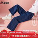 ASK JUNIOR女童褲子2026春兒童運動(dòng)復古牛仔長(cháng)褲百搭闊腿褲防蚊褲 藍色 150