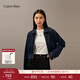 Calvin KleinJeans秋季女士經(jīng)典潮流復古美式ck拉鏈翻領(lǐng)短款潮殼牛仔外套 1BJ-牛仔深藍 S