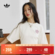 adidas經(jīng)典純棉運動(dòng)上衣圓領(lǐng)短袖T恤男女夏季阿迪達斯三葉草   漢玉白   M