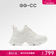 GG-CC【牛奶吐司】2024年新款百搭潮感真皮老爹鞋運動(dòng)休閑鞋女G24U0231 白色 皮面 36