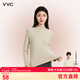 VVC打底衫女半高領(lǐng)秋冬純色打底衣外穿保暖內搭修身顯瘦 摩卡米 M