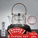 容山堂玻璃養生壺燒水壺煮茶器電陶爐泡茶壺蒸煮兩用內膽蒸茶器茶具套裝 心經(jīng)金銀燒茶壺黑胡桃電陶爐 1.2L