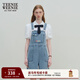 Teenie Weenie小熊女裝春夏裝牛仔背帶短褲簡(jiǎn)約時(shí)尚休閑通勤連體褲 淺藍色 M (165)