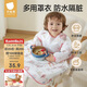 貝肽斯兒童罩衣一體式餐椅防濺衣寶寶吃飯防臟圍兜 萌兔環(huán)游