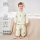 宜爽兒兒童睡衣寶寶純棉雙層紗布家居服套裝嬰兒男童女孩長(cháng)袖空調服全棉 恐龍 【100%新疆棉】 90
