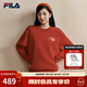 FILA 斐樂(lè )男女情侶款套頭衛衣2026春季新款休閑海棠花上衣紅色新年款 水華朱-RD S 165/88A/S