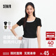 森馬（Semir）短袖t恤女短款假兩件百搭上衣25夏裝顯瘦U領(lǐng)套頭衫109325100015