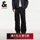 杰克·瓊斯（JACK&JONES）男裝降落傘兵褲春夏季工裝褲男褲略寬松休閑褲輕薄款潮流褲子男士 E39黑色 非涼感 38 190偏大,建議拍小一碼