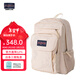 JANSPORT杰斯伯雙肩包男大容量背包書(shū)包女大學(xué)生包 4NVC00Y  米白色