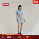 Levi's李維斯女士美式短款時(shí)尚潮流收腰顯瘦藍色ins風(fēng)牛仔連衣裙 淺藍色 S