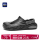 海瀾之家HLA涼鞋男士舒適洞洞鞋包頭涼拖鞋HAALXM2EBK087 黑色40/41(雙碼)