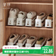 EACHY鞋子收納神器收納架透明鞋柜收納分層鞋托放鞋折疊鞋架-白色5個(gè)裝