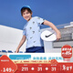 NIKE3BRAND 耐克吸濕透氣短T+短褲2件套25年夏季男女童滿(mǎn)印彈力套裝