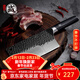三本盛斬切刀中式鋒利雙刃加大菜刀家用廚房割肉砍骨切肉刀屠宰場(chǎng)專(zhuān)用刀 雙刃·加大加重斬切刀【黑彩木】