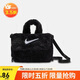 耐克（NIKE）耐克NIKE女童毛絨斜挎包 旅行包運動(dòng)包毛絨包 FZ1329-010黑白均碼