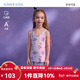 愛(ài)慕兒童（AIMER KIDS）新品天使背心莫代爾男女童小吊帶跨欄背心蘭精0碳環(huán)保小豬佩奇IP 女-酷洛米-紫 1 130 （45-60斤）
