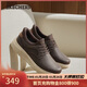 斯凱奇（Skechers）新年禮物2026春季新款男鞋舒適休閑皮鞋商務(wù)鞋通勤鞋德比鞋205703