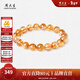 周大生【新年禮物】瑪瑙玉髓手串女款紫水晶石手鏈串珠DIY搭配送女友 黃水晶手串（金盞10mm）
