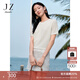 玖姿·安娜蔻【織光T】簡(jiǎn)約氣質(zhì)金銀絲珠片正肩短袖T恤女2025夏新款 米白 S