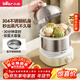 小熊（Bear）煮蛋器 蒸蛋器 不銹鋼自動(dòng)斷電 雙層多功能 蒸煮雞蛋早餐神器ZDQ-Y14F3