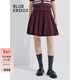 BLUE ERDOS半身裙短裙女裝春夏學(xué)院風(fēng)純棉百搭百褶半裙B245F0006 波爾多紅 170/72A/L