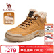 駱駝（CAMEL）雪地靴棉鞋保暖加絨戶(hù)外徒步工裝馬丁靴男 G13W342071 駝色 43