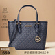 MICHAEL KORS 女士小號單肩手提托特包 送女友情人節禮物 黑色印花35T9GTVT0B BLACK