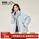 鴨鴨（YAYA）新山系系列羽絨服男女短款2025秋冬新款戶(hù)外防寒保暖沖鋒外套 淺藍色 M (160)