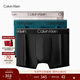 Calvin Klein內衣【新年禮物】男士三條裝提花ck低腰輕薄細滑防夾臀平角內褲男 PSB-太空黑/冰島藍/丁香灰 3條 M