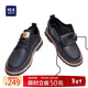 海瀾之家（HLA）男鞋秋冬休閑工裝皮鞋復古鞋子男款HAAGZM4EBB256 黑色（加絨）41