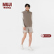 MUJIWalker 男式 發(fā)熱復合 背心 男士男款馬甲坎肩馬夾 冬季 深咖啡棕色 M (170/92A)