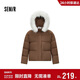 森馬（Semir）羽絨服女毛領(lǐng)連帽保暖簡(jiǎn)約2024冬防水防風(fēng)面包服寬松109724113014