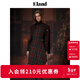 ELAND【新系列】衣戀連衣裙女格紋含羊毛不規則下擺裙子25秋新 撞色(99)MIX S