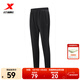 特步門(mén)店同款運動(dòng)褲女冬季保暖加絨女士針織束腳長(cháng)褲977428630354 正黑色 M