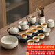 尚言坊汝窯茶具整套帶茶盤(pán)家用辦公高檔輕奢陶瓷功夫茶泡茶茶杯茶壺套裝